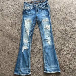 Rock Revival destructed boot cut jeans